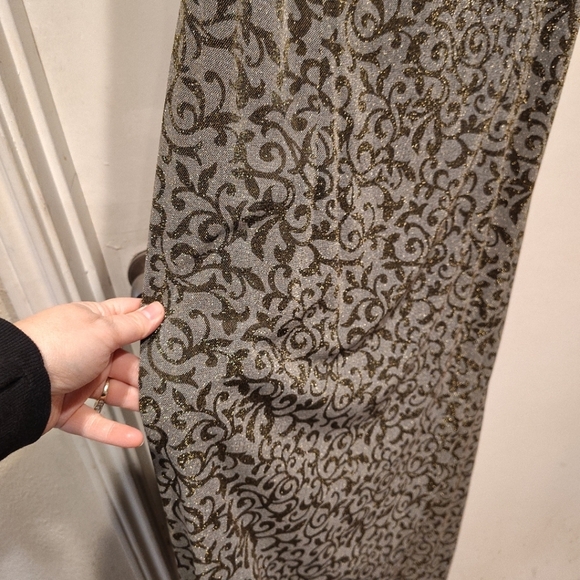 JS Collections Gold Sparkle Formal Column Maxi Dress 14- Low Back Y2K Fairy Prom - Picture 3 of 8